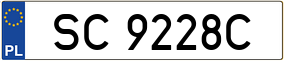 Trailer License Plate
